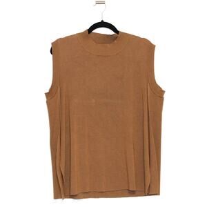 Cyrus Light Brown Sleeveless Knit Top Size Large